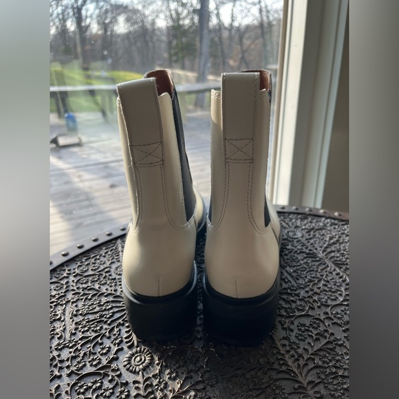 🖤MADEWELL WYCKOFF CHELSEA LUG SOLE LEATHER BOOTS PALE PARCHMENT 8 - Picture 10 of 12